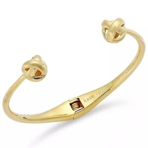 Kate Spade New York Gold-Tone Knot Cuff Hinged Bracelet